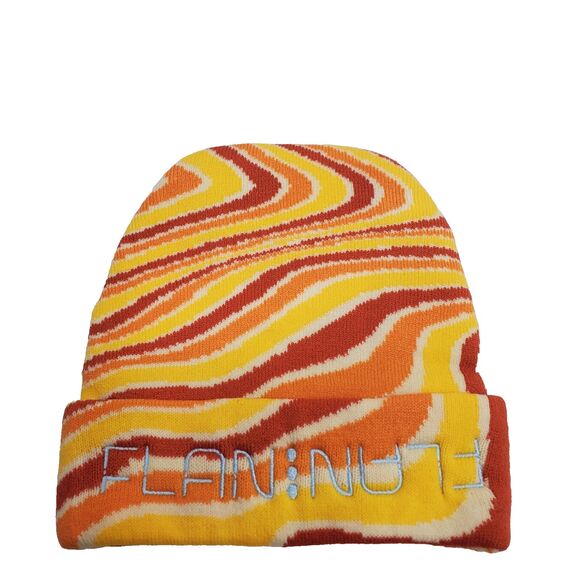 Flan Labs Stripes Beanie Hat Embroidered One Size Fits ALL 100% Cotton Knit NWT - Picture 1 of 7